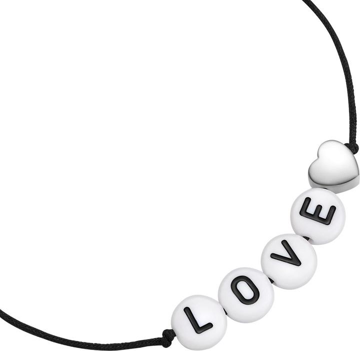 Immagine prodotto Glanzstücke München Armband Sterling Silber Textil (schwarz) - 38394 (Argento, Tessuto)
