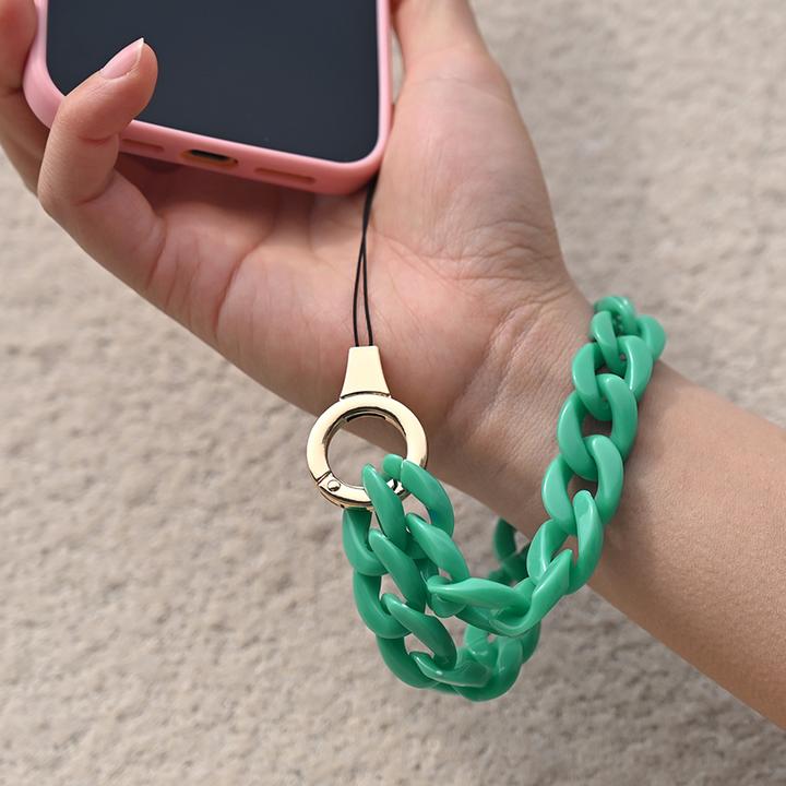 PhoneLook Bracelet universel attache pour coque/fourre téléphone chaine colorée Turquoise