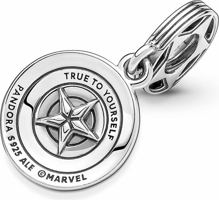 Actual product image Pandora Marvel The Avengers Captain America Shield (Silver 925, Enamel)