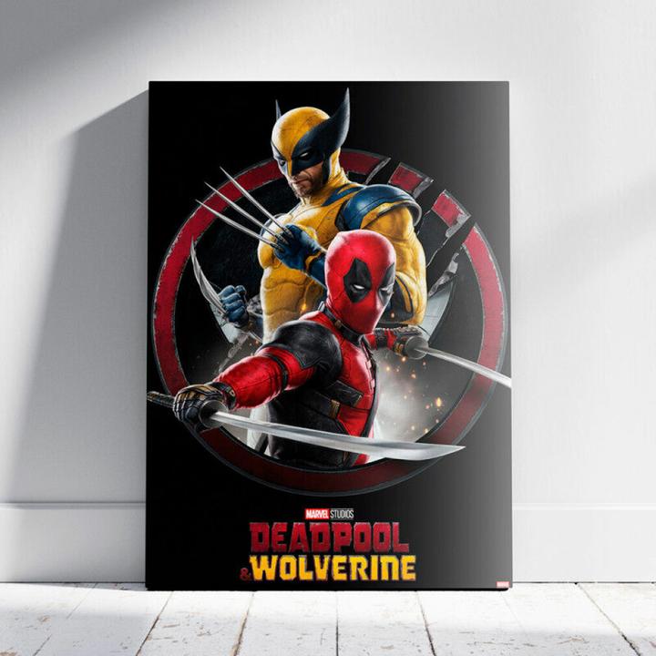 Produktbild Semic Marvel Holzdruck Deadpool & Wolverine 01 Action 35 x 50 cm (35 x 50 cm)
