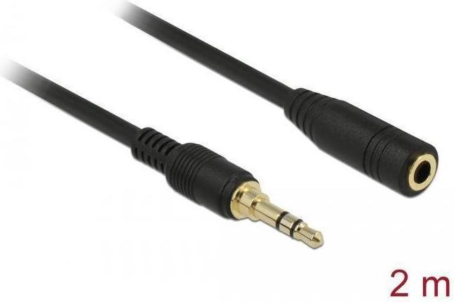Delock Jack extension cable 3.5 mm 3 pin Stec (2 m)
