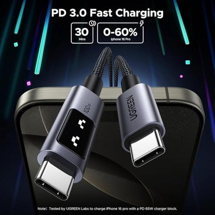 Produktbild Ugreen USB C — USB C (0.50 m, USB 2.0, 100 W)