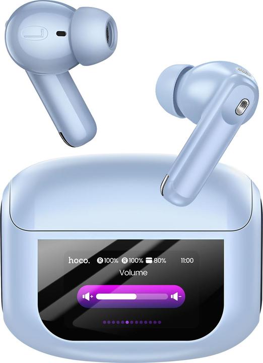 Produktbild Hoco Kabellose Kopfhörer Kabellose Ohrhörer mit Touchscreen TWS ANC ENC EQ21 blau (7 h, Kabellos)