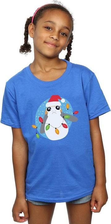 Produktbild Star Wars The Last Jedi Porg Christmas Lights TShirt Mädchen (128)