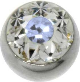 Produktbild Bijouteria 1.2mm Piercing-Kugel (Edelstahl, Kristall)