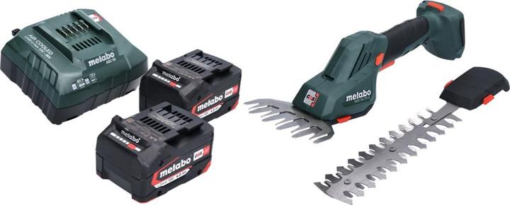 Produktbild Metabo SGS 18 LTX Q Akku Gras und Strauchschere 18 V + 2x Akku 4,0 Ah + Ladegerät (Akkubetrieb)