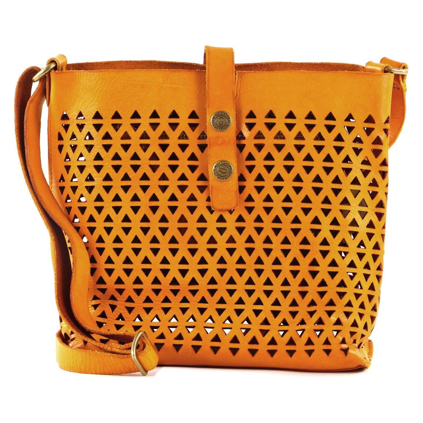 Campomaggi, Damen, Handtasche, Crossbody Bag, Gelb