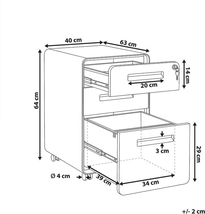 Produktbild Beliani Larco (40 x 63 x 64 cm)