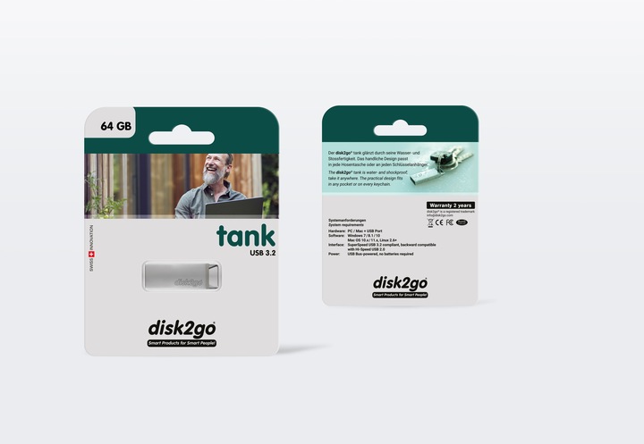 Actual product image Disk2go Tank (64 GB, USB 3.0, USB-A)