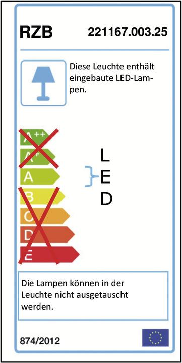 Energie-Label RZB LED-Hausnummernleuchte (200 lm, IP44)