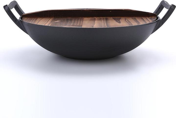 Actual product image Haws wok i støbejern med traelåg Ø36 cm (36 cm, Wok, Cast iron)