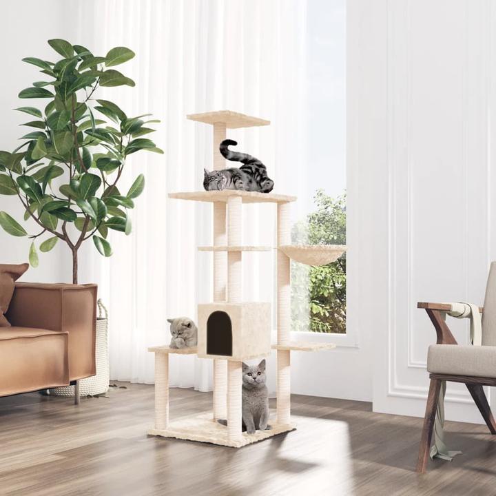 Produktbild vidaXL Kratzbaum (142 cm, Creme)
