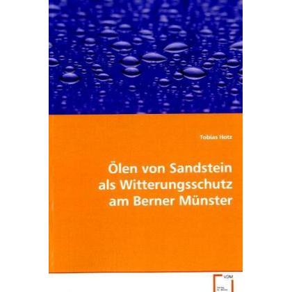 Ölen von Sandstein als Witterungsschutz am Berner Münster, Sachbücher von Tobias Hotz
