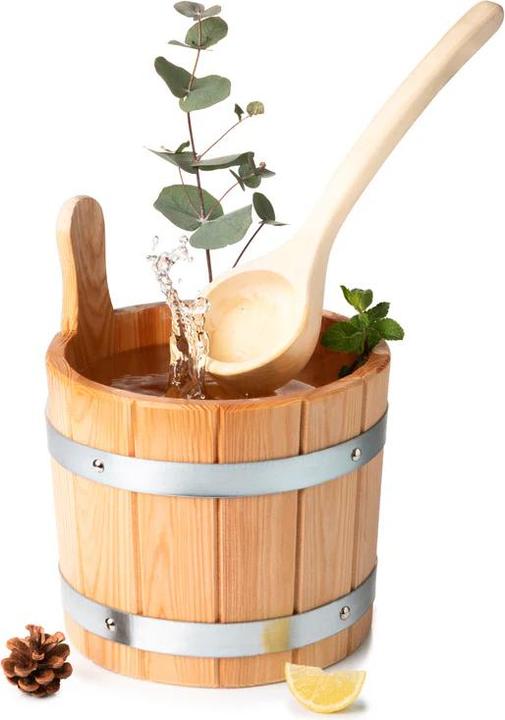 Produktbild Liebenstein Sauna Eimer mit Kelle aus Lärche/Espe (5L)
