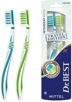 Produktbild Dr.Best Interdent Aktiv Travel Edition Medium für die gründliche Reinigung zwischen den Zähnen - 2er-Pack (Mittel, 2 x)