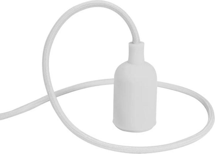 Produktbild Velleman Design-Pendelleuchte Mit Textilkabel - Weiss (E27)