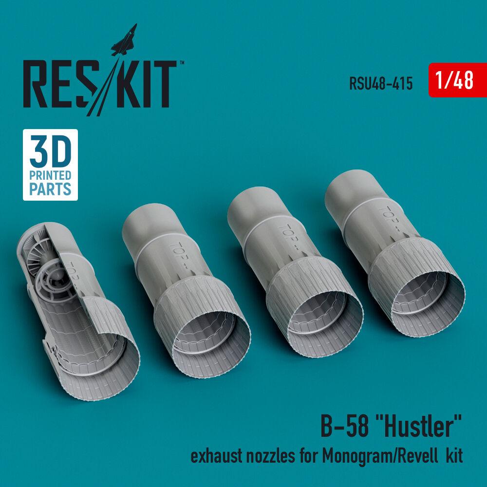 ResKit B-58 Hustler exhaust nozzles for Monogram/Revell kit (3D Printed)