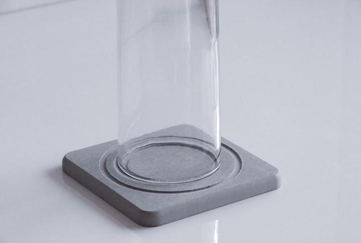 Actual product image Moonstone Alba Glass Coaster light grey (1 x, Glass coaster)