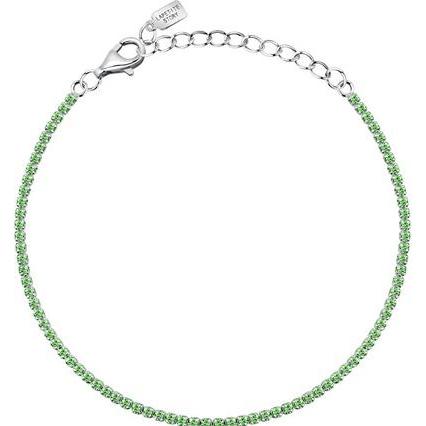 La Petite Story, Armschmuck, Silver tennis bracelet with green zircons Silver LPS05AWV36, (16 cm, 925er Silber)
