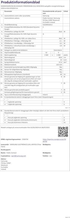 Image du produit Samsung Smart M5 M50D (1920 x 1080 pixels, 32")