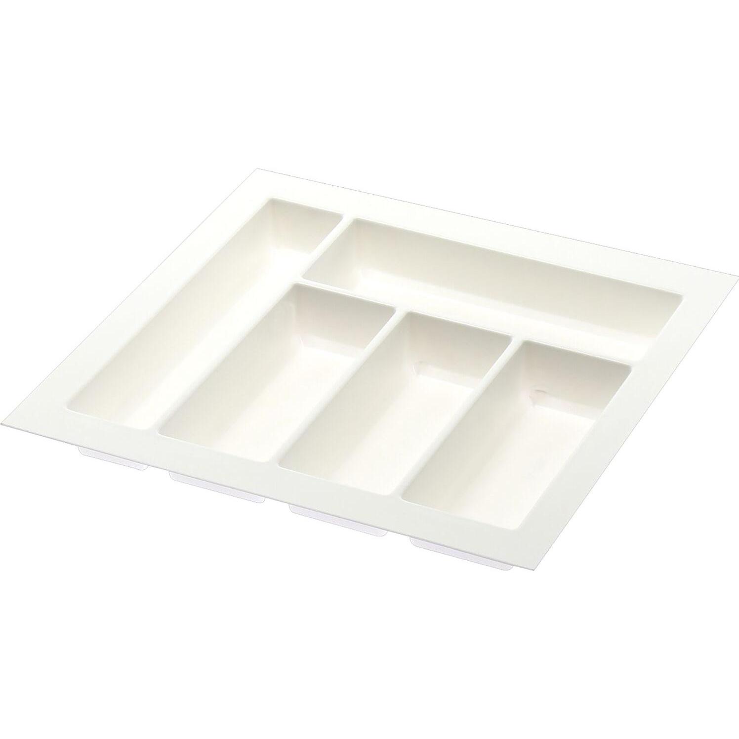 Agoform Besteckeinsatz Classico kürzbar 440x440x50,5mm, Kunststoff weiss, Besteckkasten, Weiss