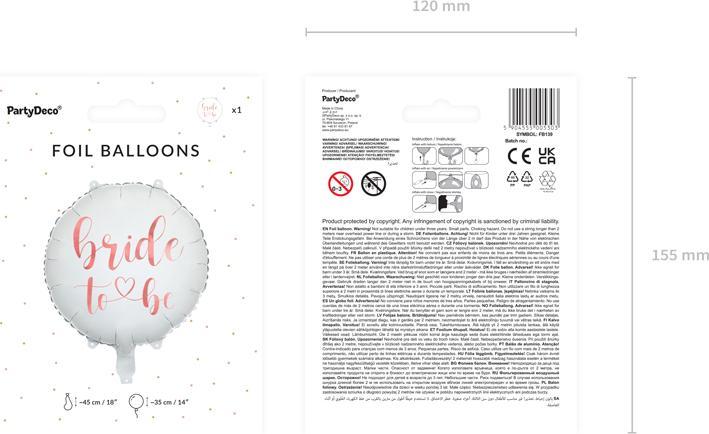 Image du produit Partydeco Ballon en plastique Bride to be vide (1 x)