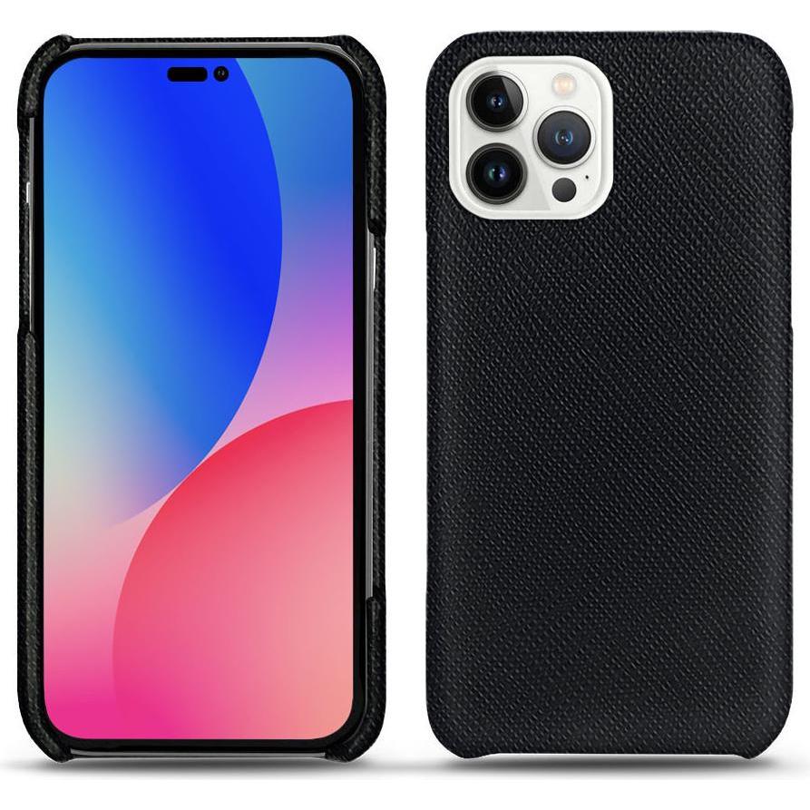 Noreve Lederschutzhülle (Apple iPhone 14 Pro Max), Smartphone Hülle, Schwarz