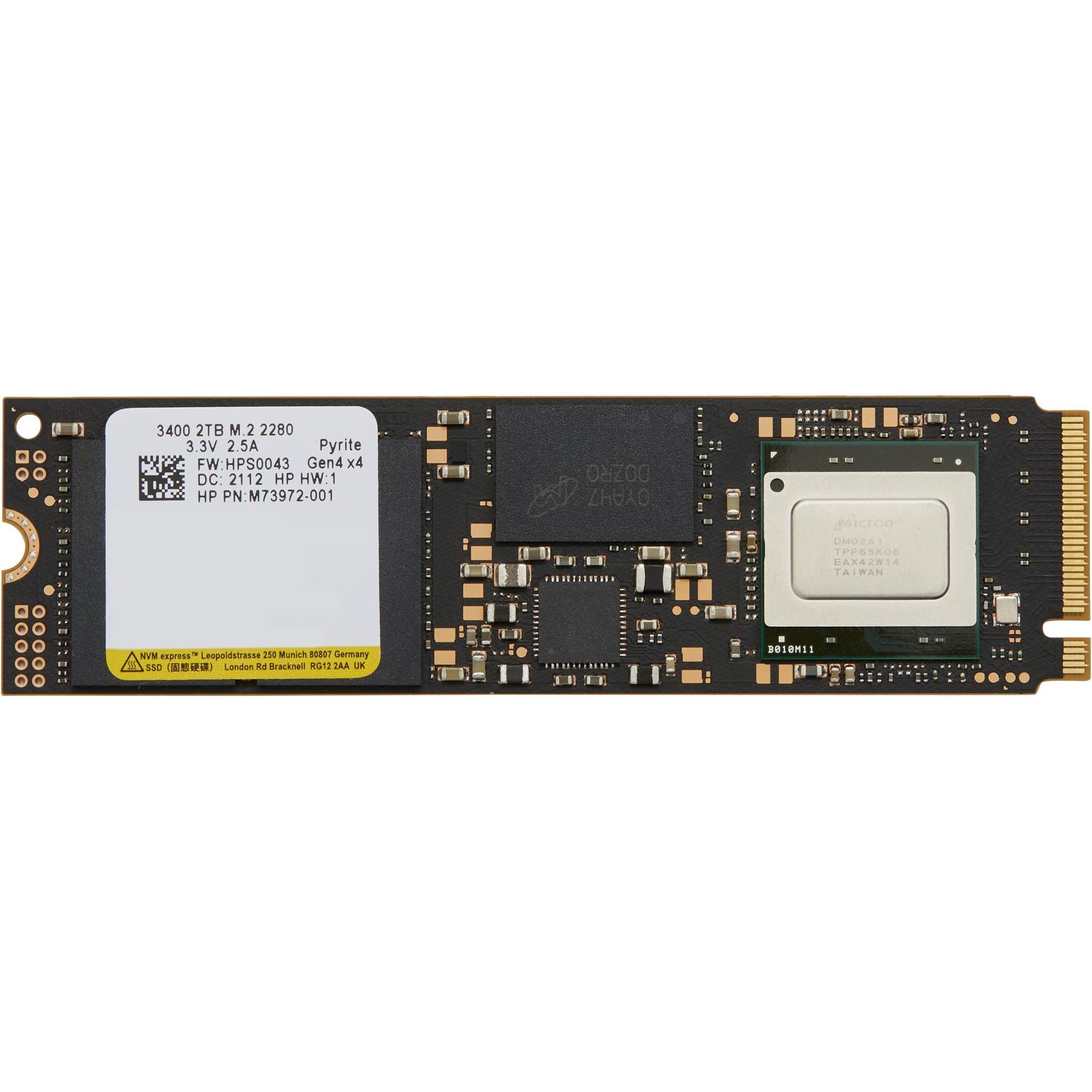 HP SSD - 2 TB - intern - M.2 - PCIe 4.0 x4 (NVMe) (2000 GB, M.2), SSD