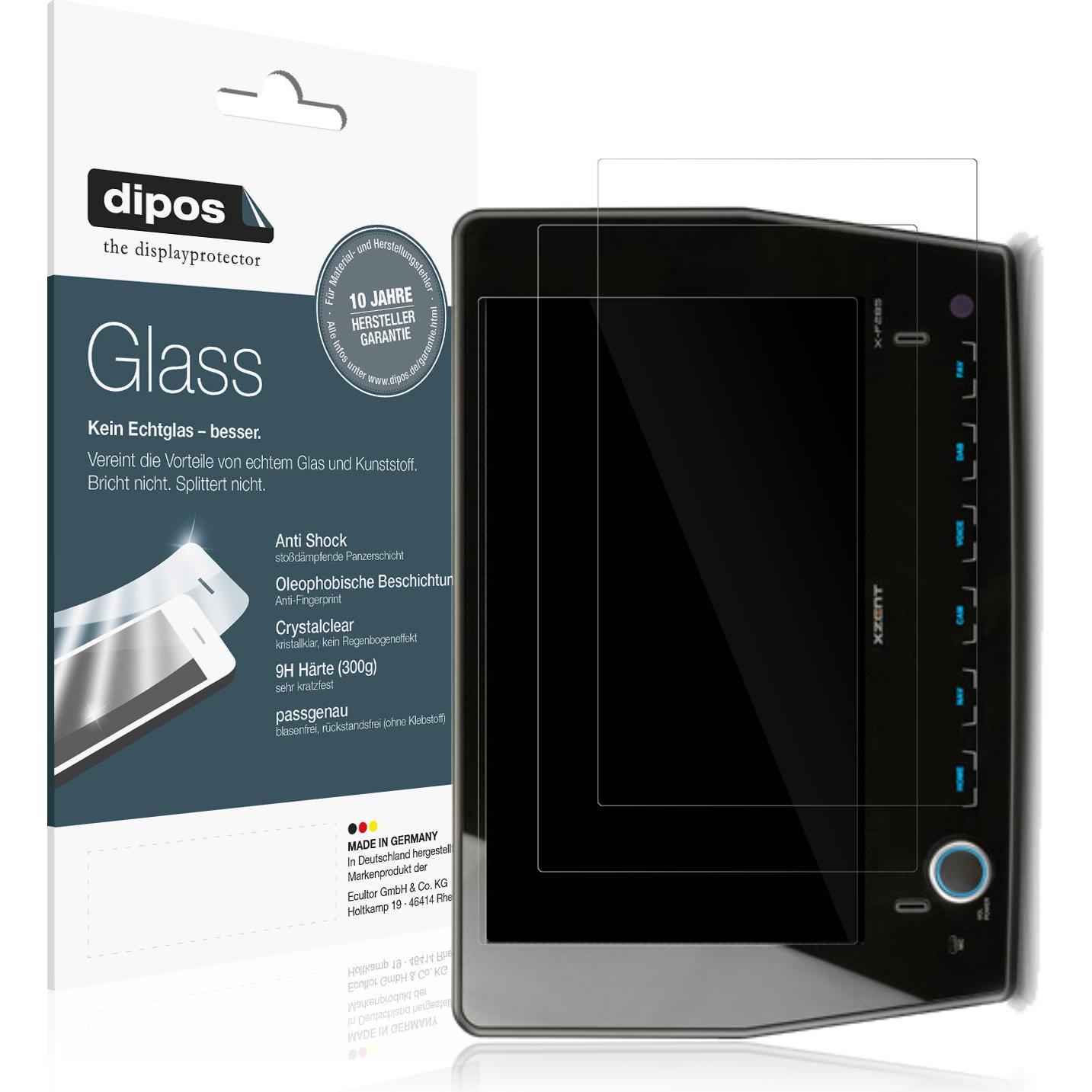 Dipos, Fahrzeug Navigation Zubehör, Anti-Shock Displayschutz 9H