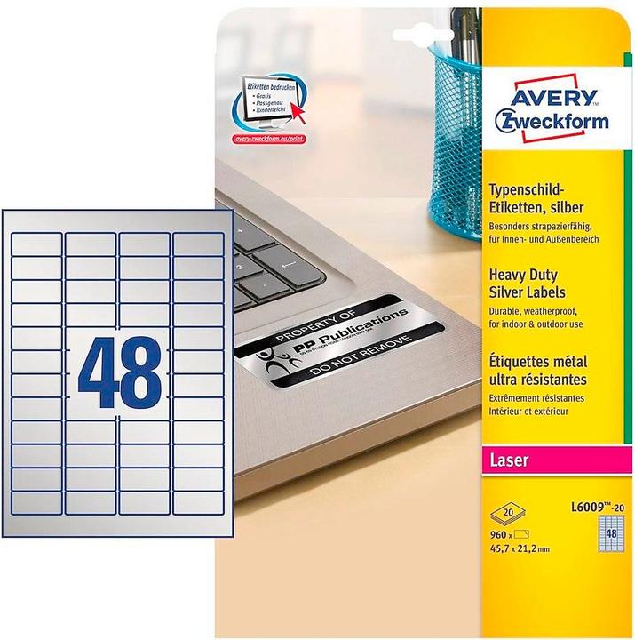 Actual product image Avery Nameplate labels