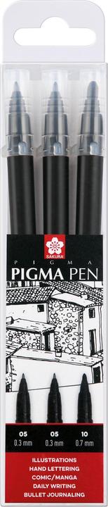 Produktbild Sakura Pigma Pen Set (Black, 3x)