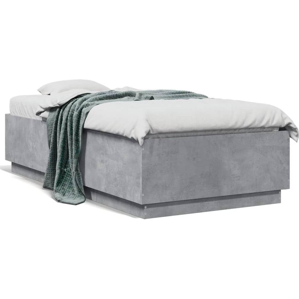 VidaXL, Bett, Bettgestell mit LED (90 x 200 cm)