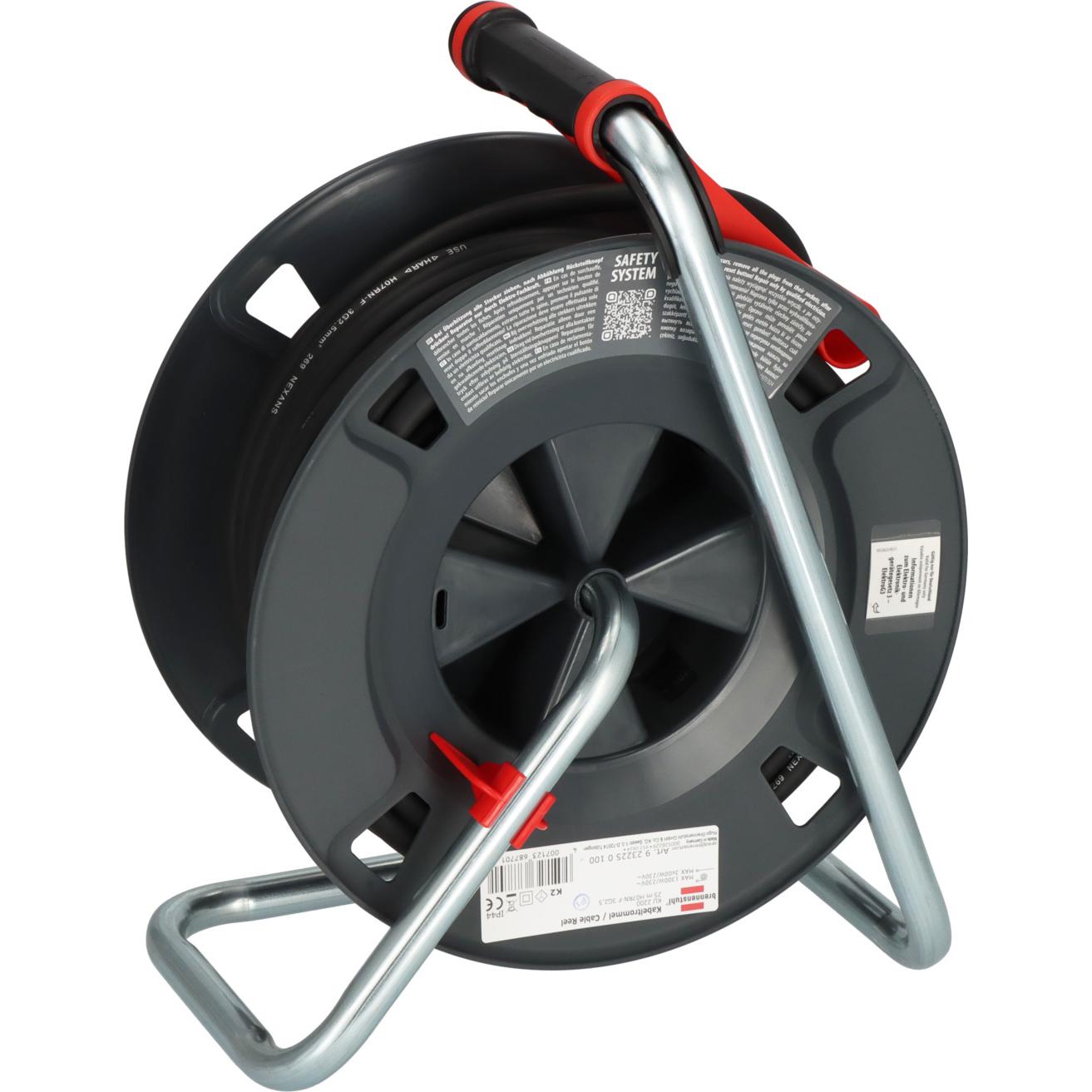 Thumbnail - Brennenstuhl, Kabelrolle, 9232250100 Kabeltrommel 25 m Schwarz Schutzkontakt-Stecker (25 m, 2.50 mm²)