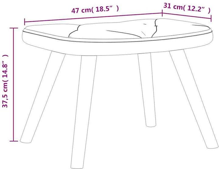 Produktbild vidaXL Schaukelstuhl mit Hocker