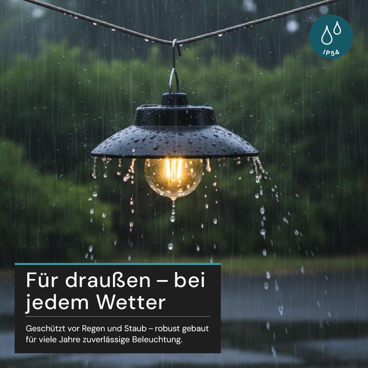 Produktbild Luxula Hängeleuchte Solar/USB-C, 200lm, 3000K, dimmbar, IP54 (200 lm, IP54)