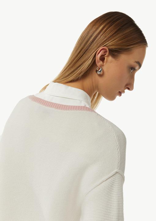 Produktbild Comma Strickpullover Strickpullover mit V-Ausschnitt und Kontrastdetails (44)