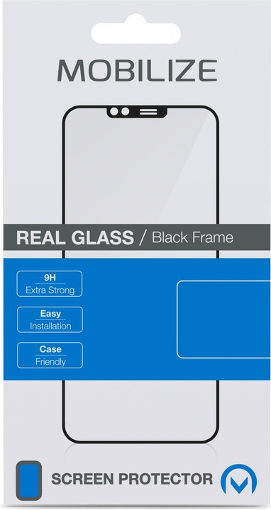 Actual product image Mobilize Black frame glass (1 Piece, Xiaomi Poco X5)