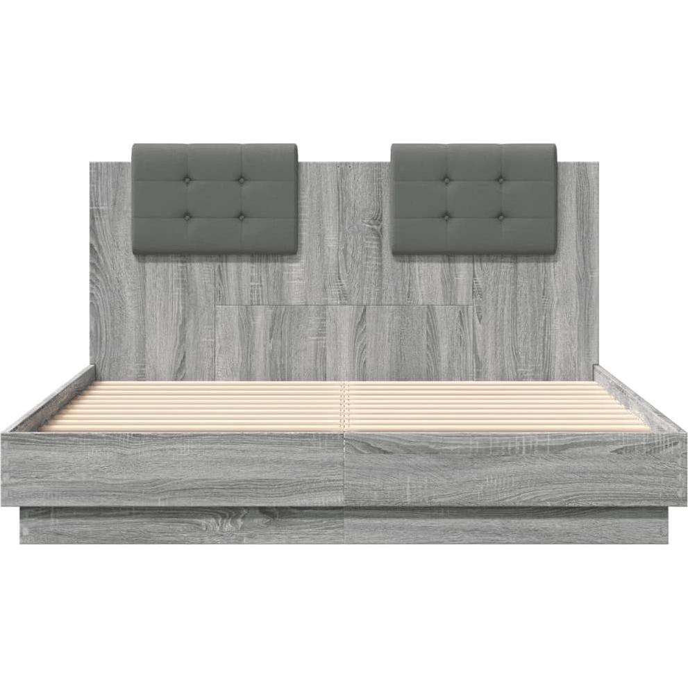 Thumbnail - VidaXL, Bett, Bettgestell mit Kopfteil Sonoma (120 x 190 cm)