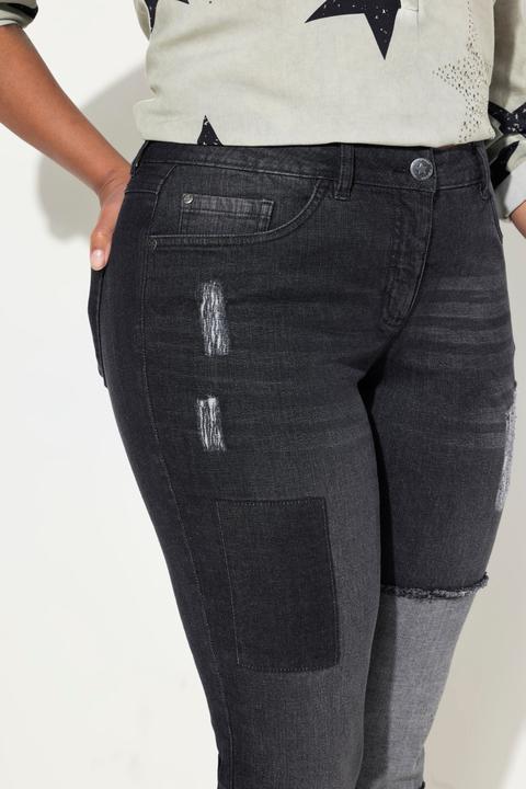 Produktbild Angel of Style Jeans, weites Bein, Patches, 5-Pocket, Umschlagsaum (54)