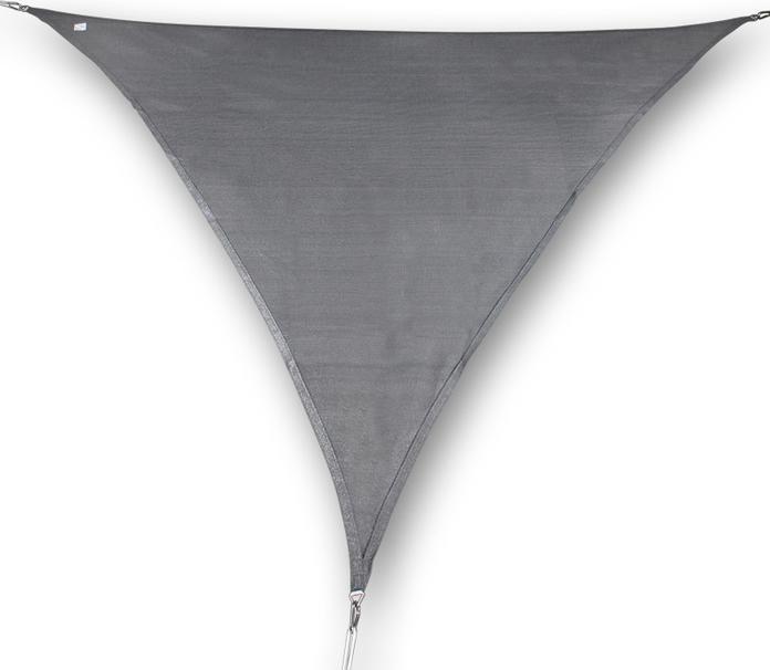 Actual product image Swisshandel24 Sun sail waterproof 3.5x3.5x4.95m, triangle with right angle, graphite (3.5 x 3.5 x 4.9 m)