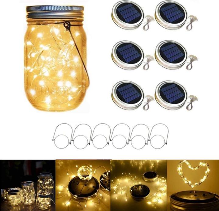 Produktbild Esmée LED Solar Flaschenlicht Deckel Outdoor Laternen 6er Set (0.11 m)