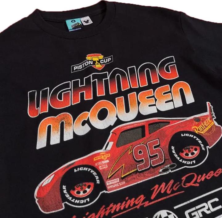 Actual product image Cars Unisex Adult Race Lightning McQueen T-Shirt (4XL)