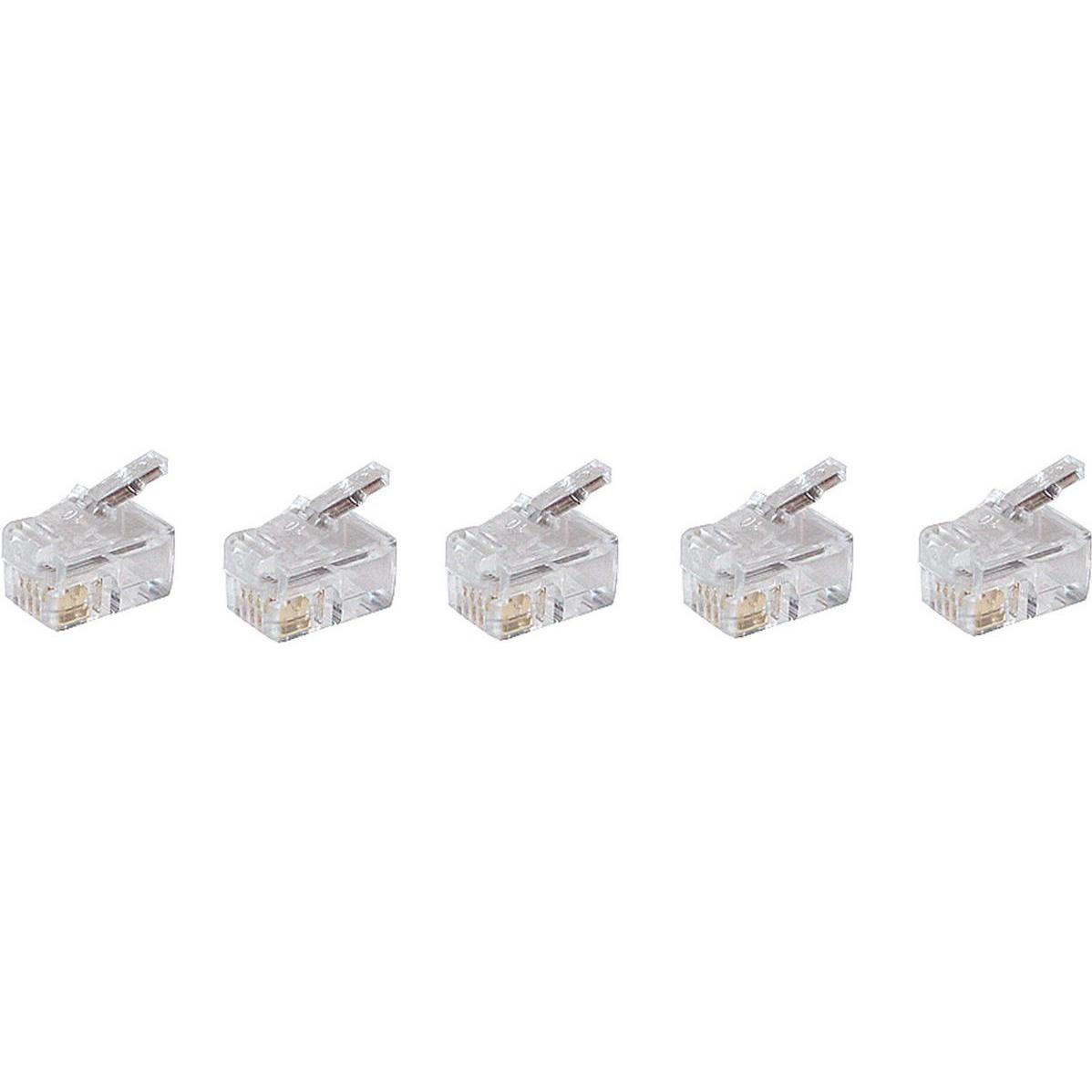 Shiverpeaks BASIC-S Modular-Stecker RJ10/14, ungeschirmt 4-polig, 4 Kontakte belegt, vergoldete Kontakte, im Pol, Netzwe...