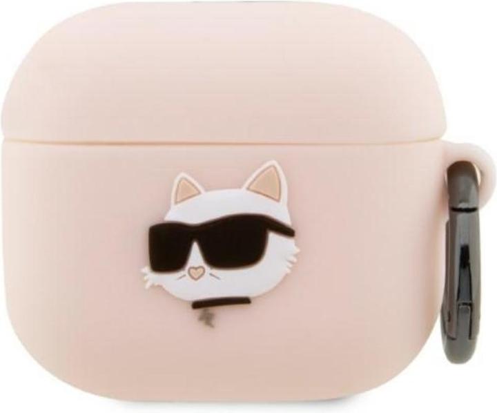 Produktbild Karl Lagerfeld KLA3RUNCHP AirPods 3 cover pink/pink Silicone Choupette Head 3D (Kopfhörer Hülle)