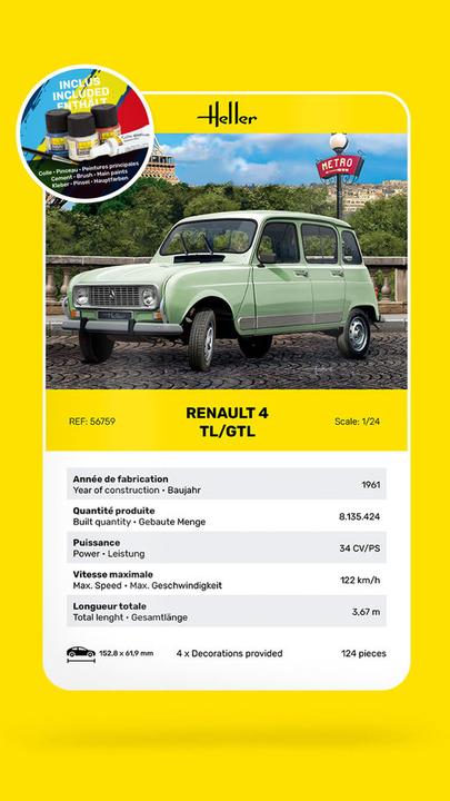 Actual product image Heller STARTER KIT Renault 4TL/GTL