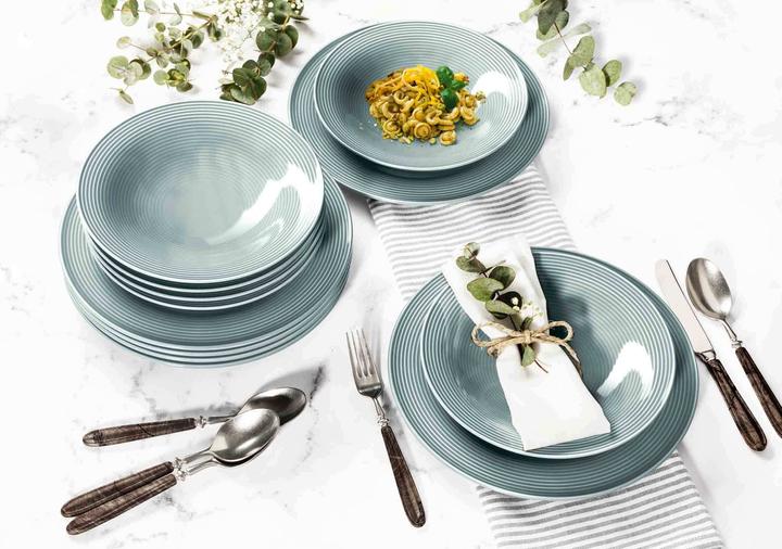 Actual product image Seltmann Weiden dinner service Beat Arctic blue uni 12 pieces (12 Piece)