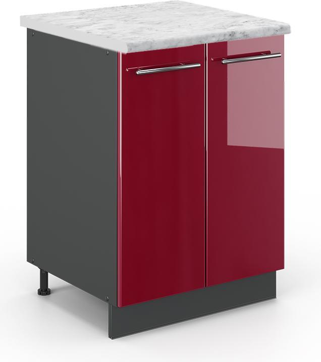 Bordeaux high gloss, Charcoal, Red