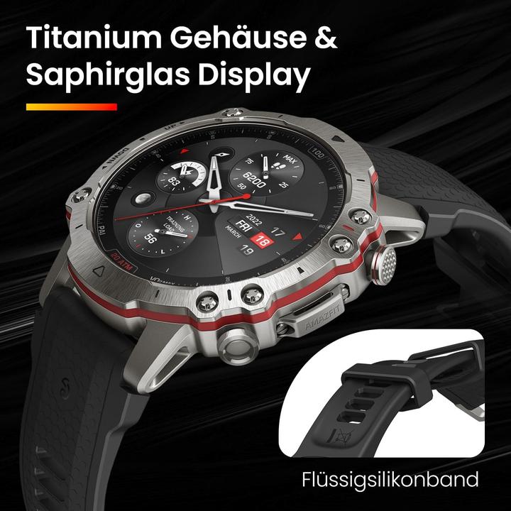 Actual product image Huami Smartwatch Amazfit Falcon Czarny (W2029OV1N)