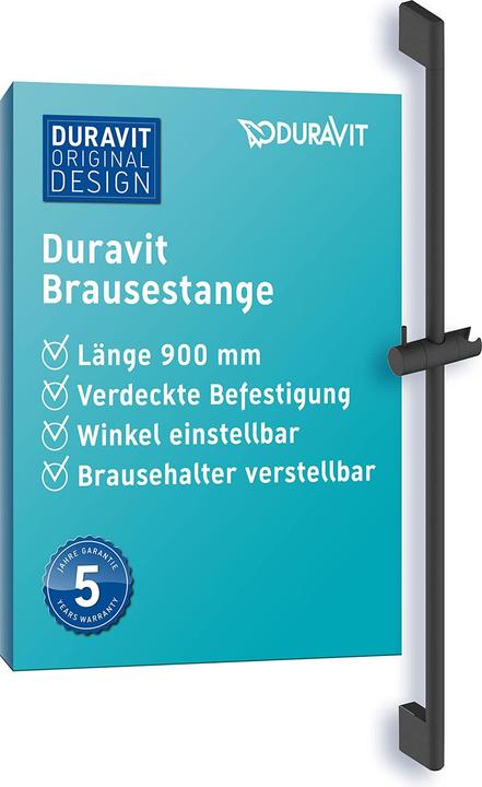 Image du produit Duravit Barre de douche 900mm noir mat