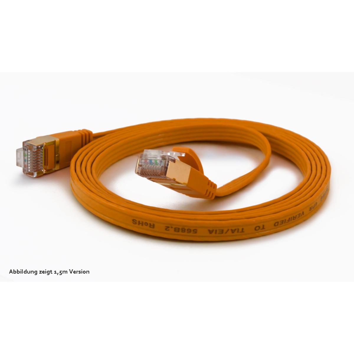 Thumbnail - Wantec Flaches CAT6A FTP Patchkabel (F/UTP, CAT6a, 3 m), Netzwerkkabel